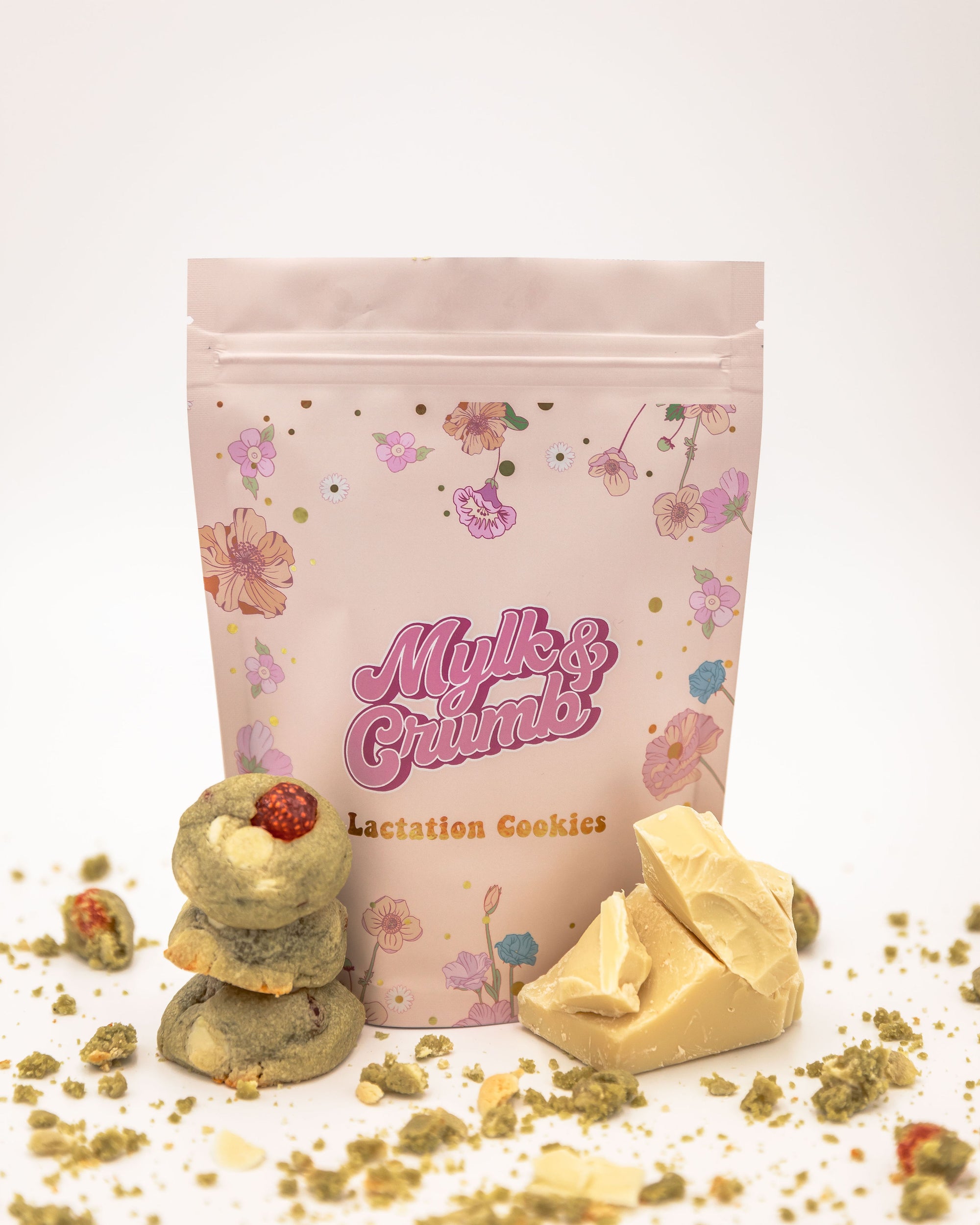 Lactation cookies - Matcha Strawberry White Choc Chip